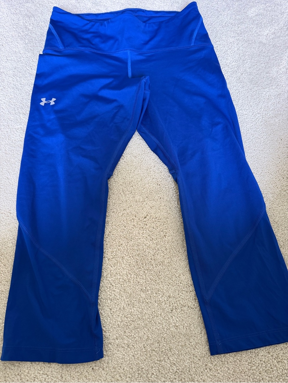 Under Armour Bright Blue Capri Leggings with Logo